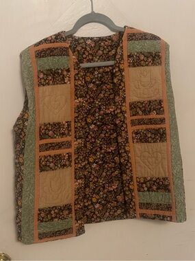 Handmade reversible quilted vest